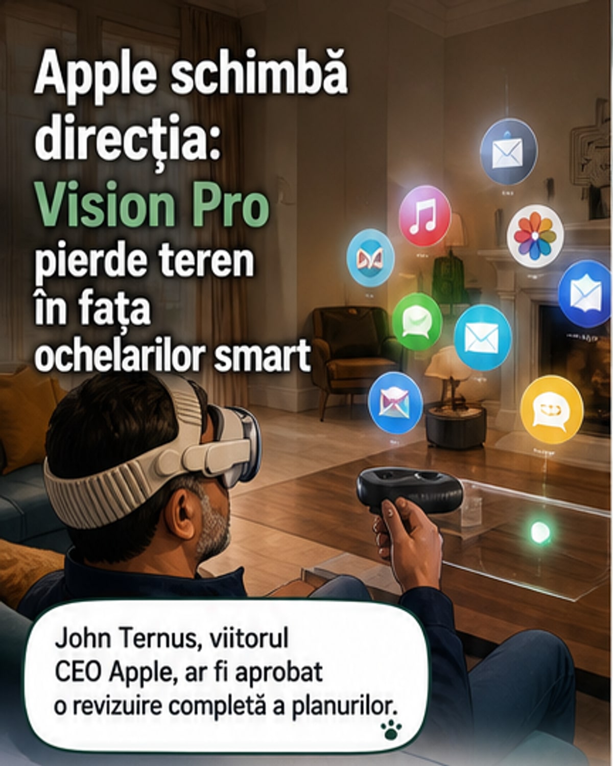 Apple schimbă direcția în realitatea mixtă