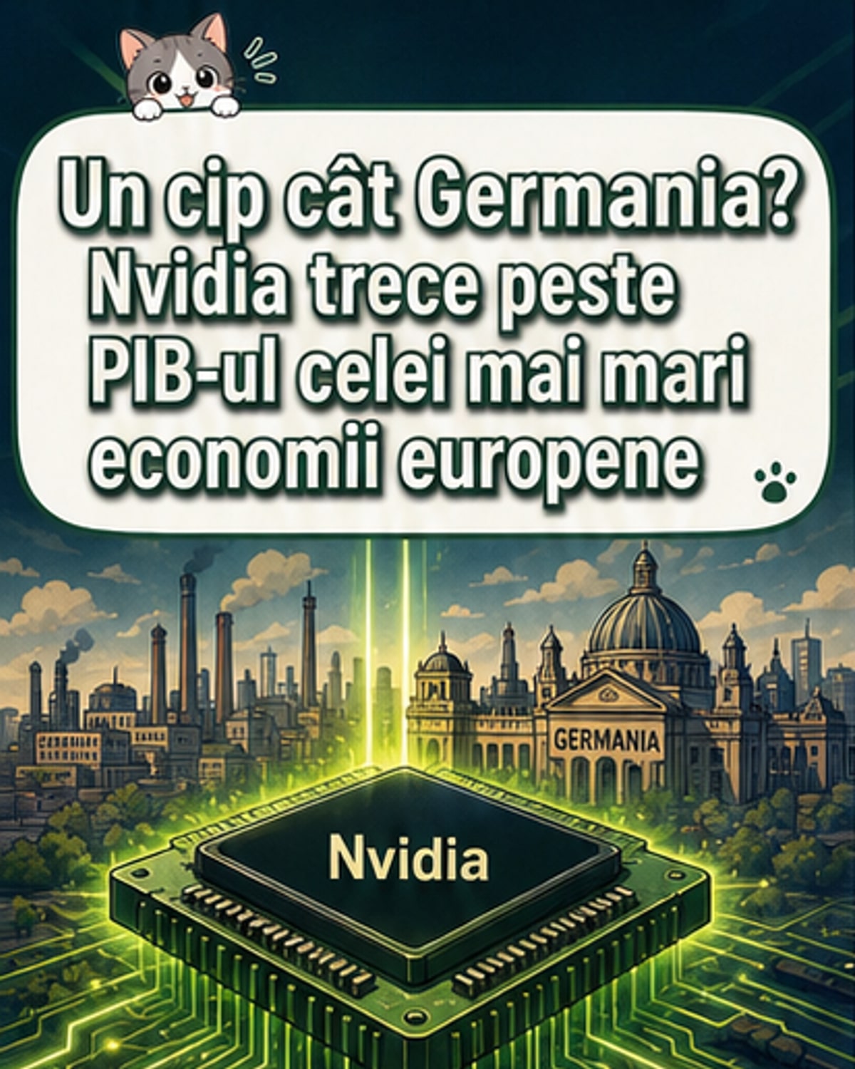 Nvidia valorează mai mult decât Germania