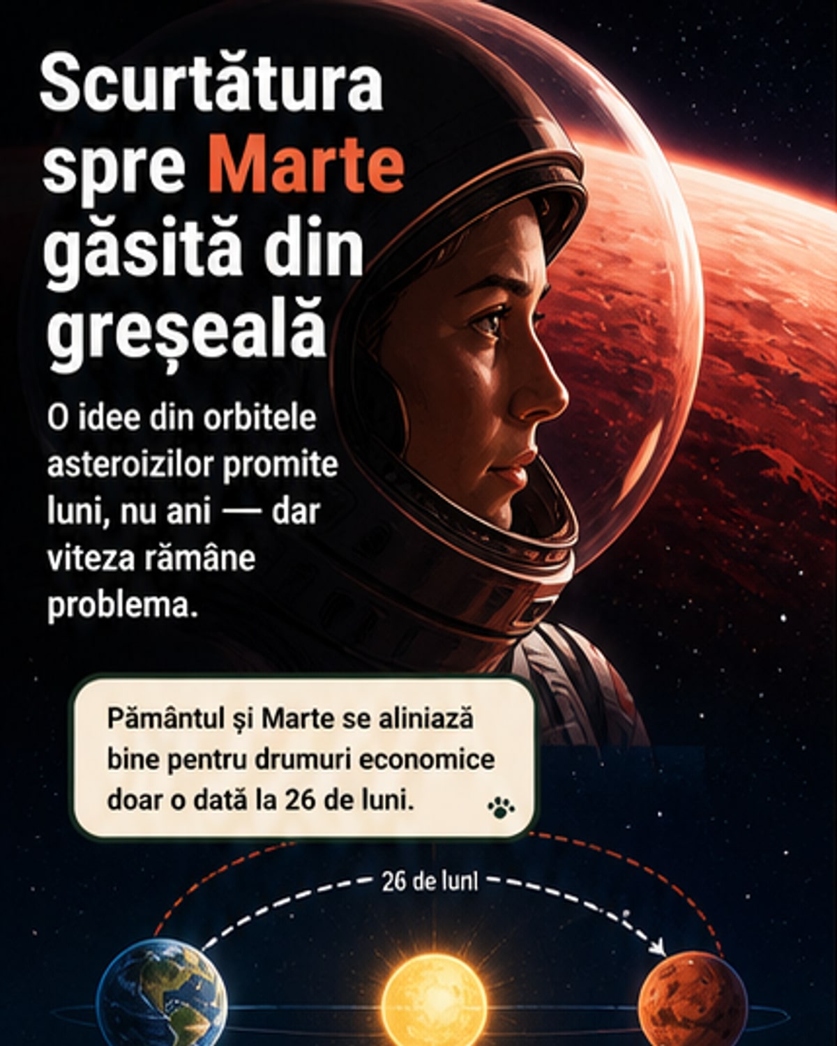 O scurtătură către Marte, descoperită din greșeală