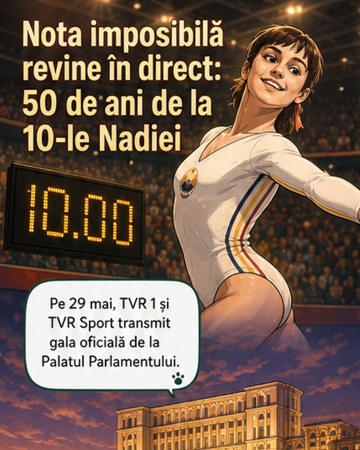 Nadia Comăneci, 50 de ani de la nota 10