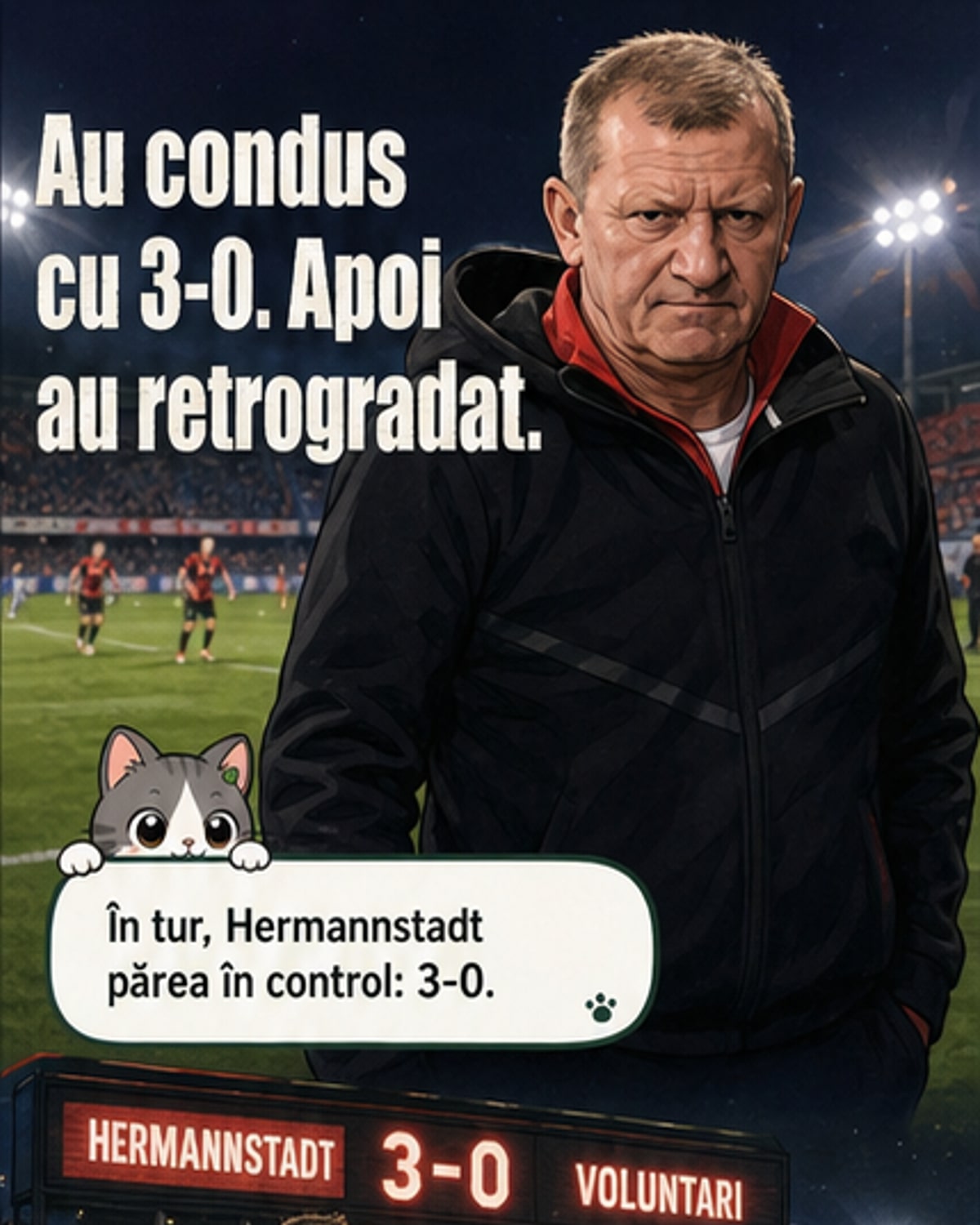 Au condus cu 3-0, dar au retrogradat