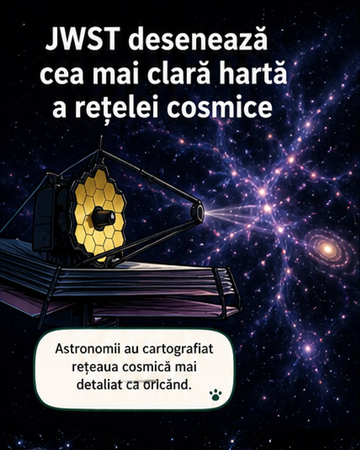 Harta cosmică la scară uriașă cu JWST