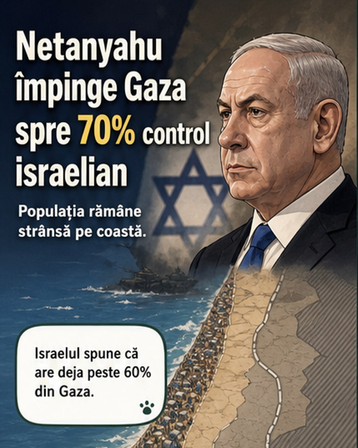 Netanyahu: „Vom ocupa mai mult din Gaza”