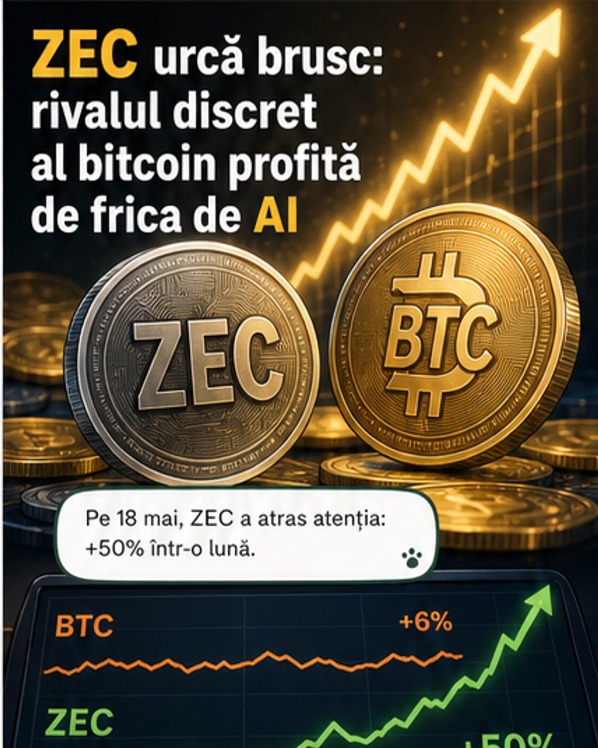 O criptomonedă de confuzie crește pe fondul AI