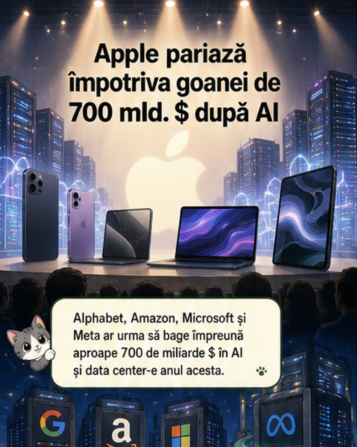 Apple alege hardware-ul în loc de AI