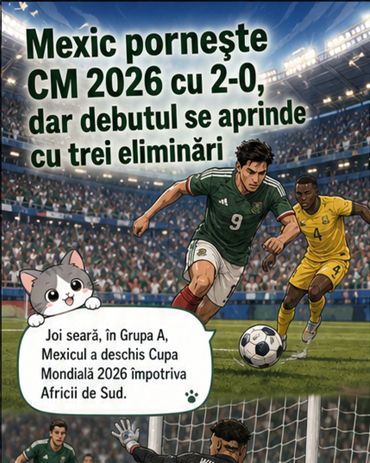 Mexicul a învins Africa de Sud 2-0