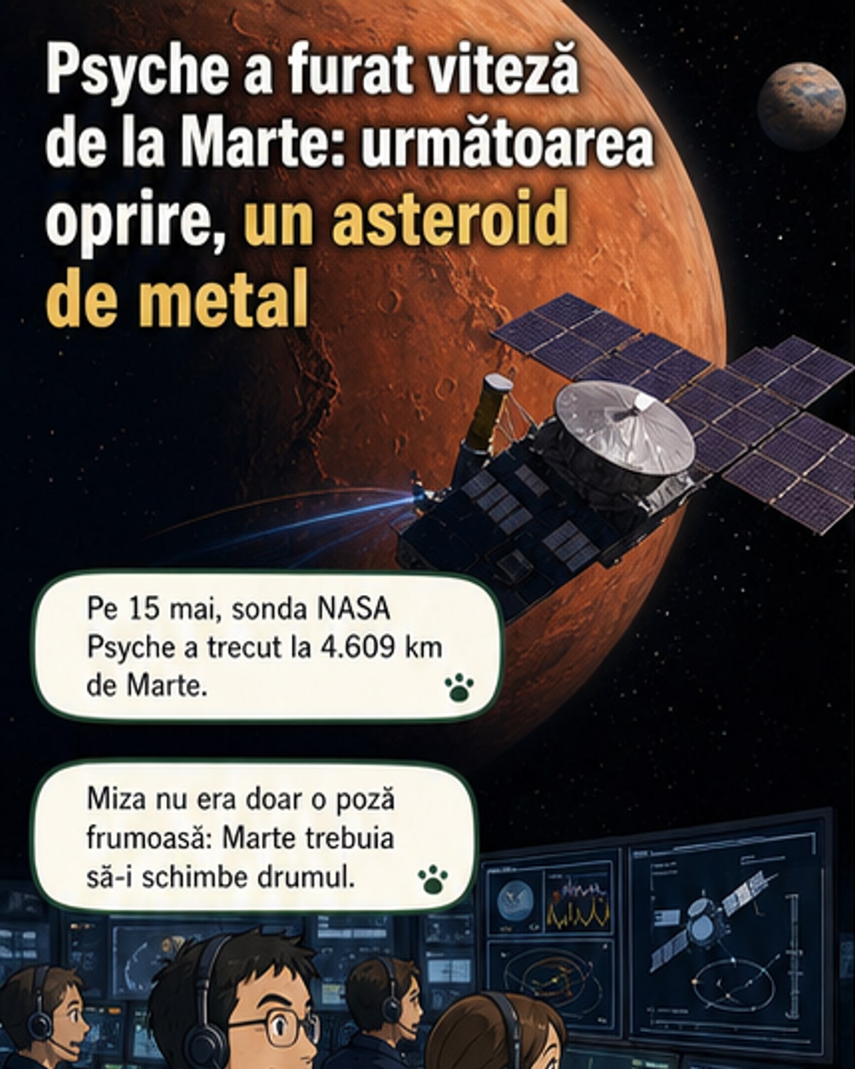 Sonda NASA a folosit Marte ca catapultă