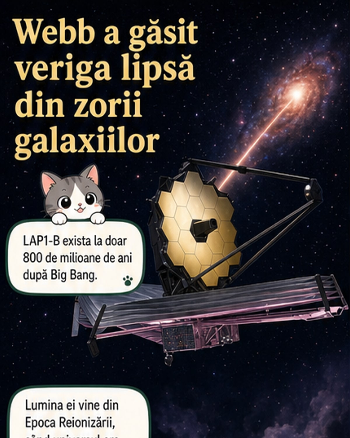 Telescopul James Webb a descoperit „strămoșul” galactic