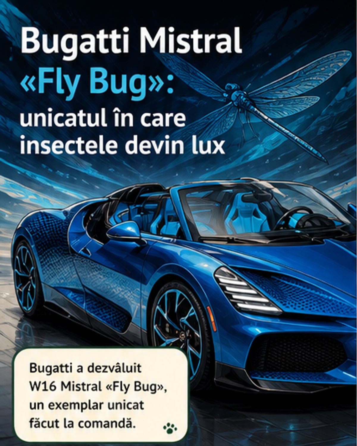 Bugatti a creat un supercar unic inspirat din natură
