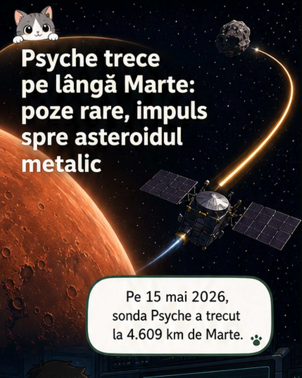 Sonda NASA surprinde Marte din unghi unic