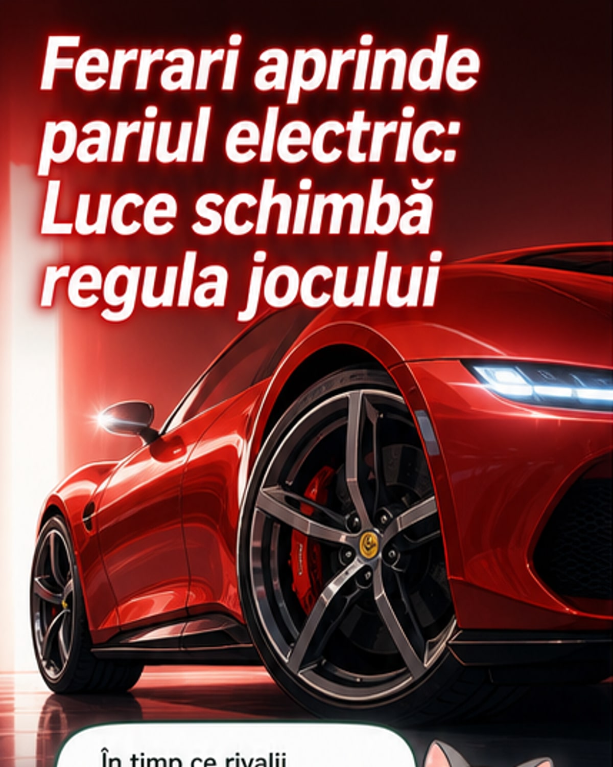 Ferrari lansează Luce, prima sa mașină electrică