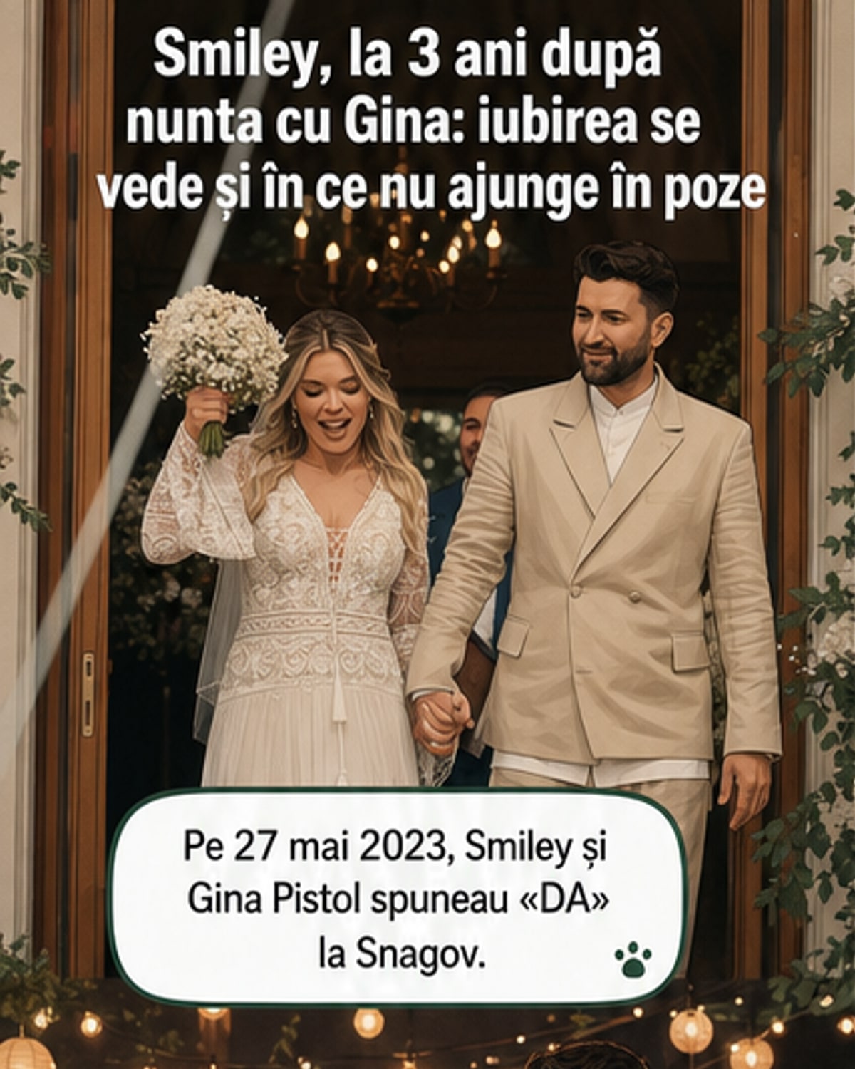 Smiley, mesaj emoționant pentru Gina