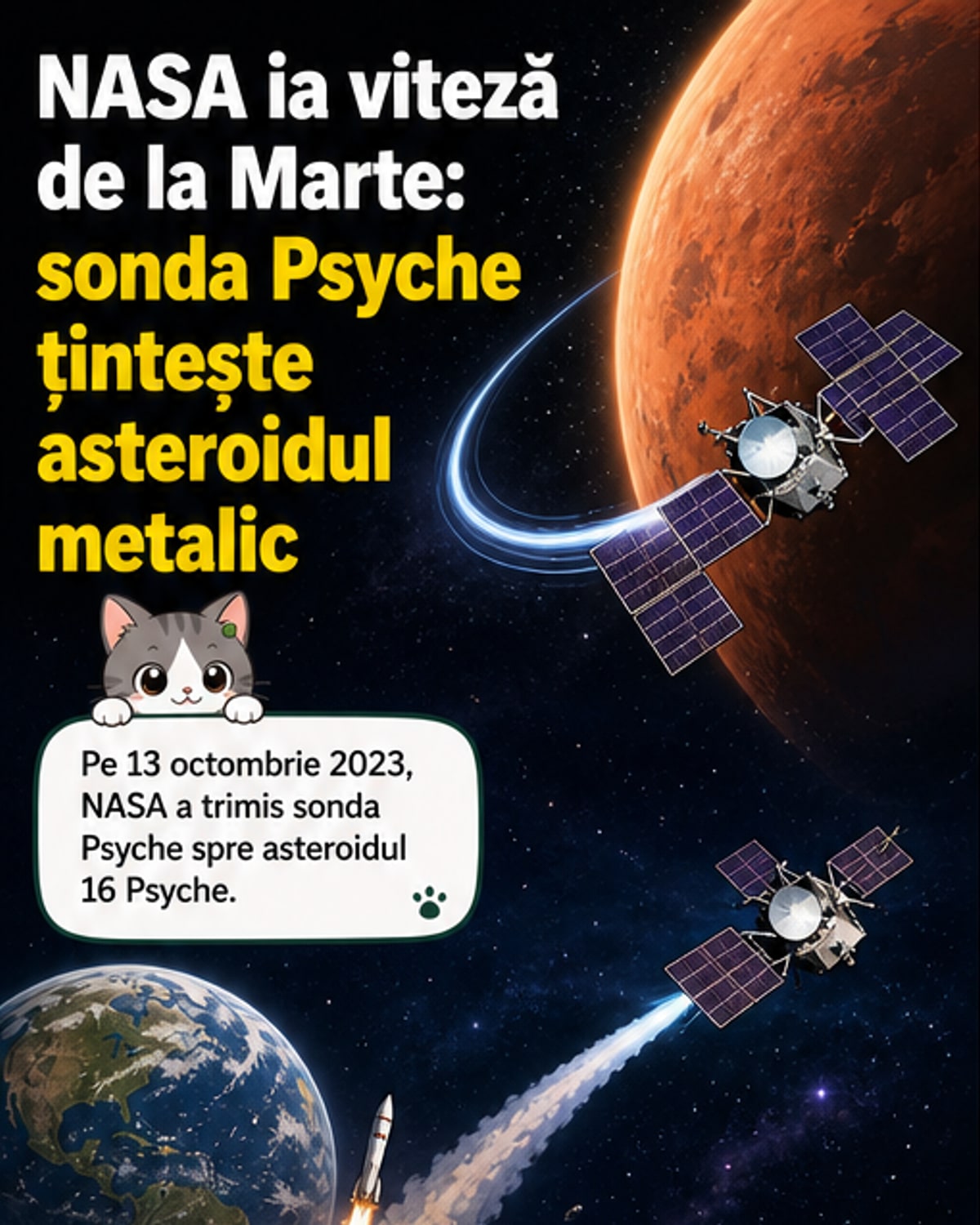 NASA folosește Marte ca catapultă cosmică