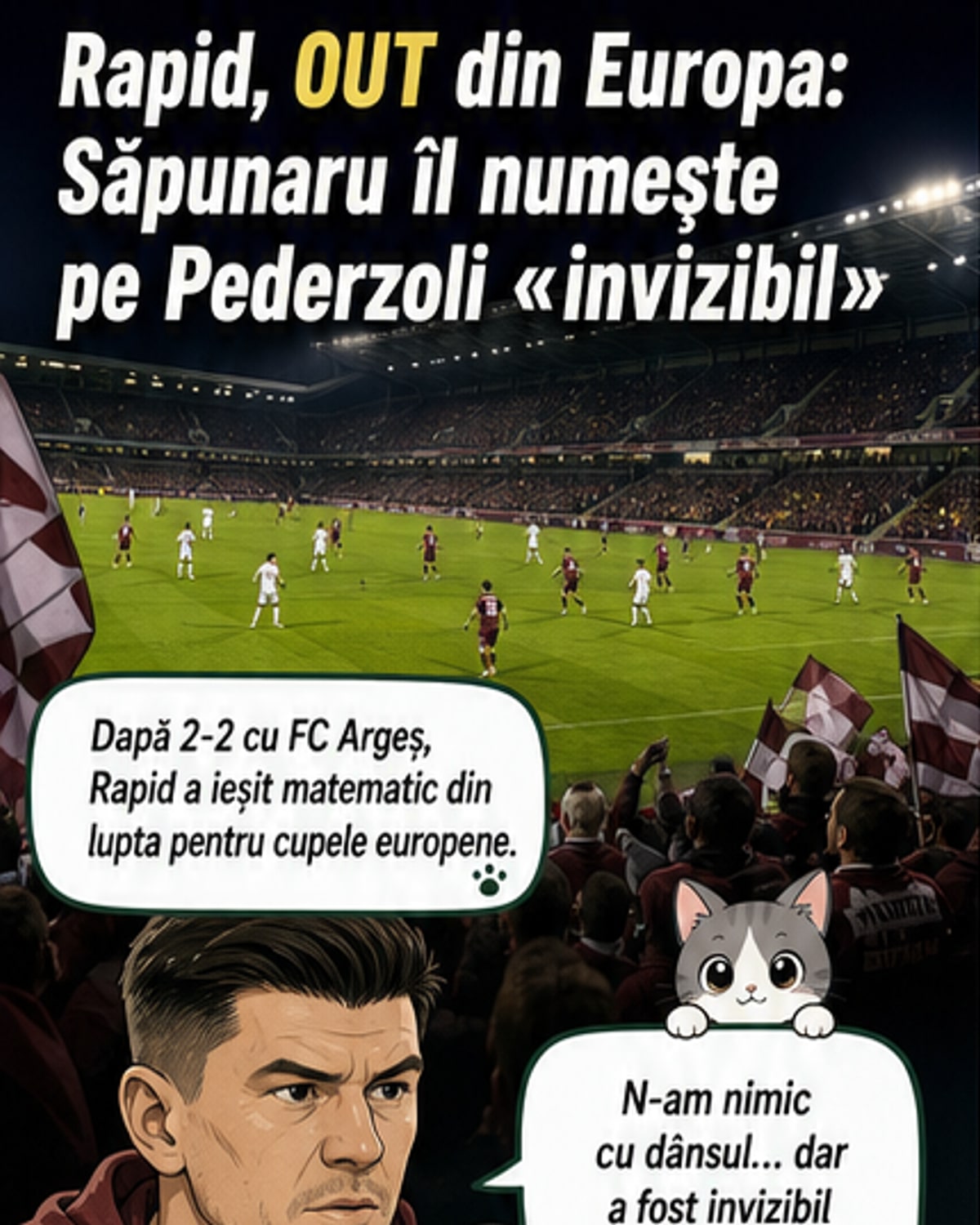 Rapid, afară din cupele europene