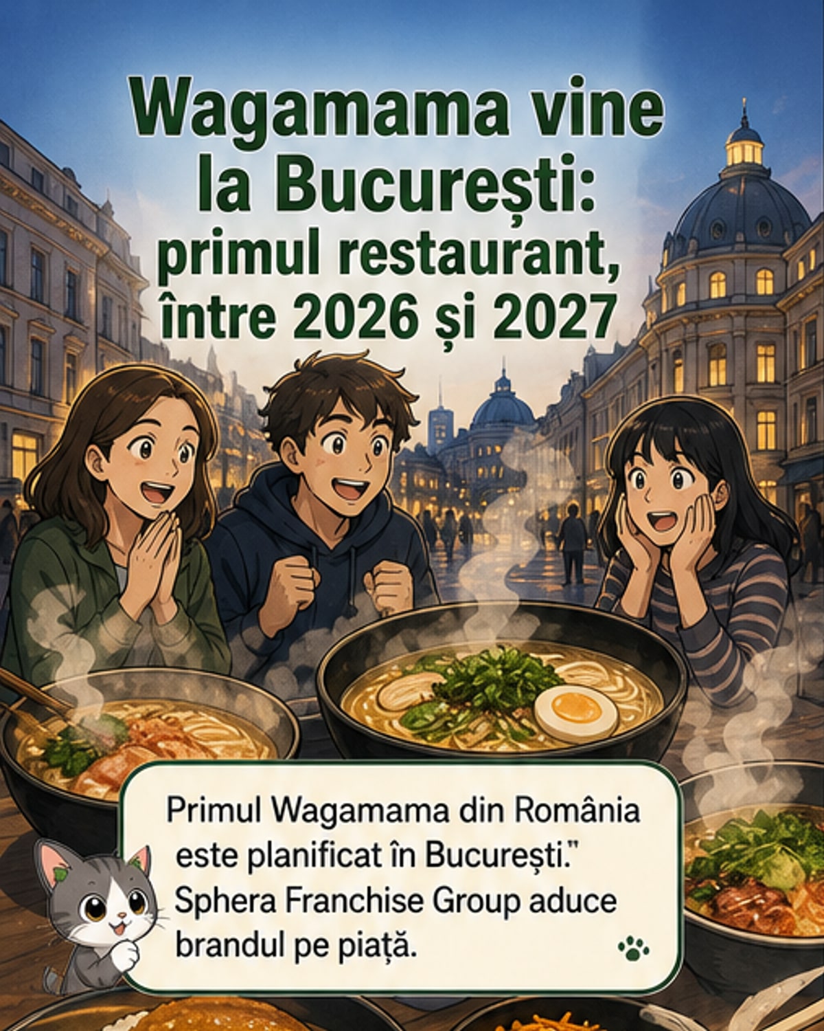 Primul Wagamama deschide în București