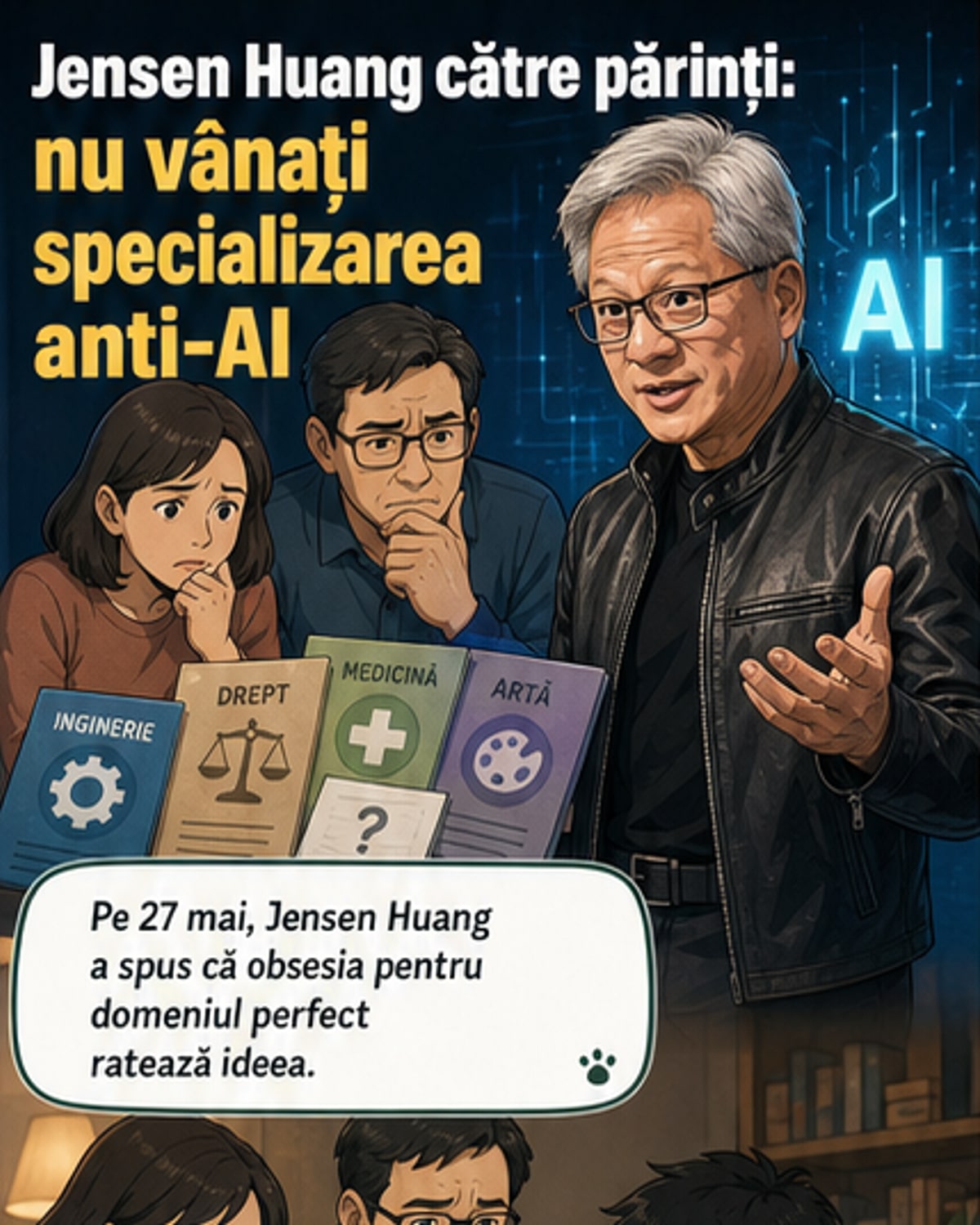 CEO-ul Nvidia: Nu contează ce studiază copiii
