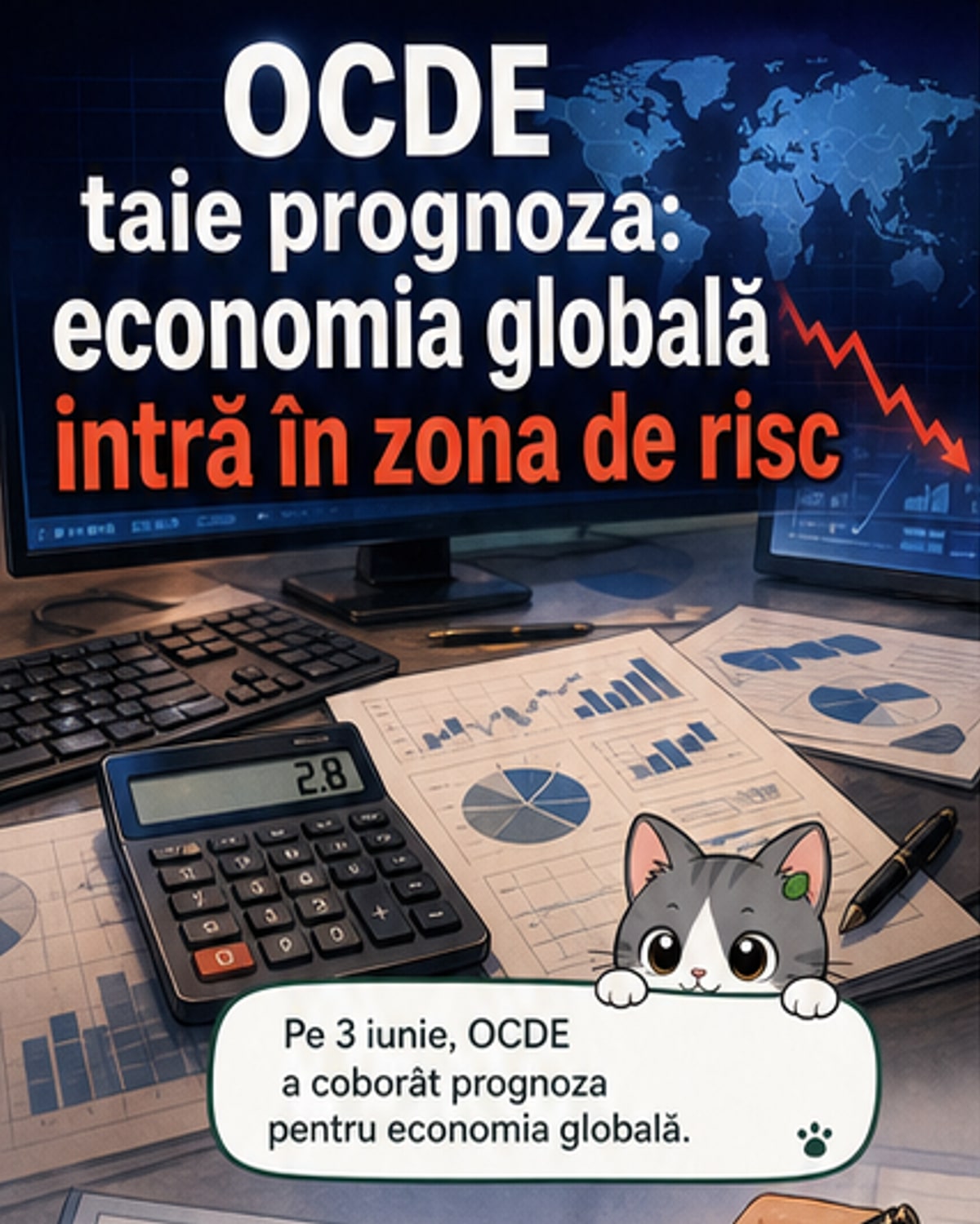OCDE: Creșterea globală scade în 2026