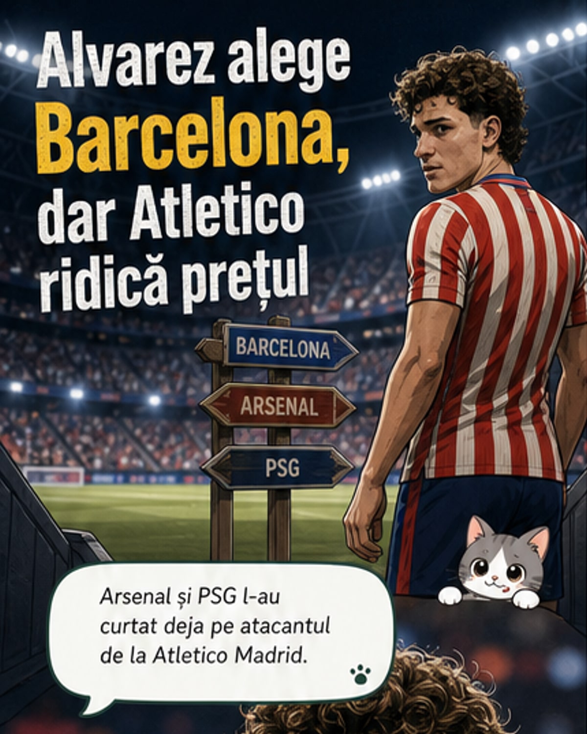 Alvarez vrea Barça, nu Arsenal sau PSG