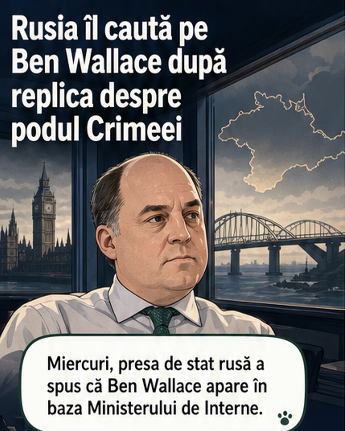 Rusia îl urmărește pe fostul ministru britanic al Apărării