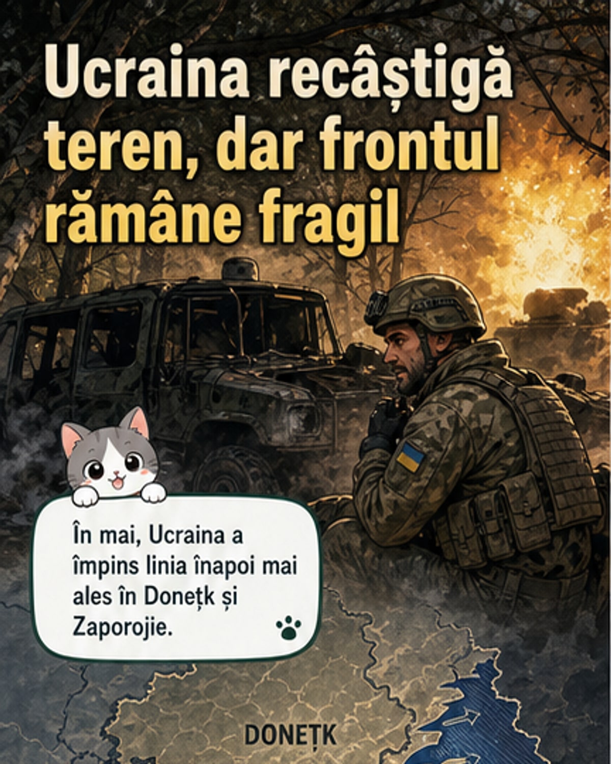 Ucraina recucerește teritorii în Donețk și Zaporijia