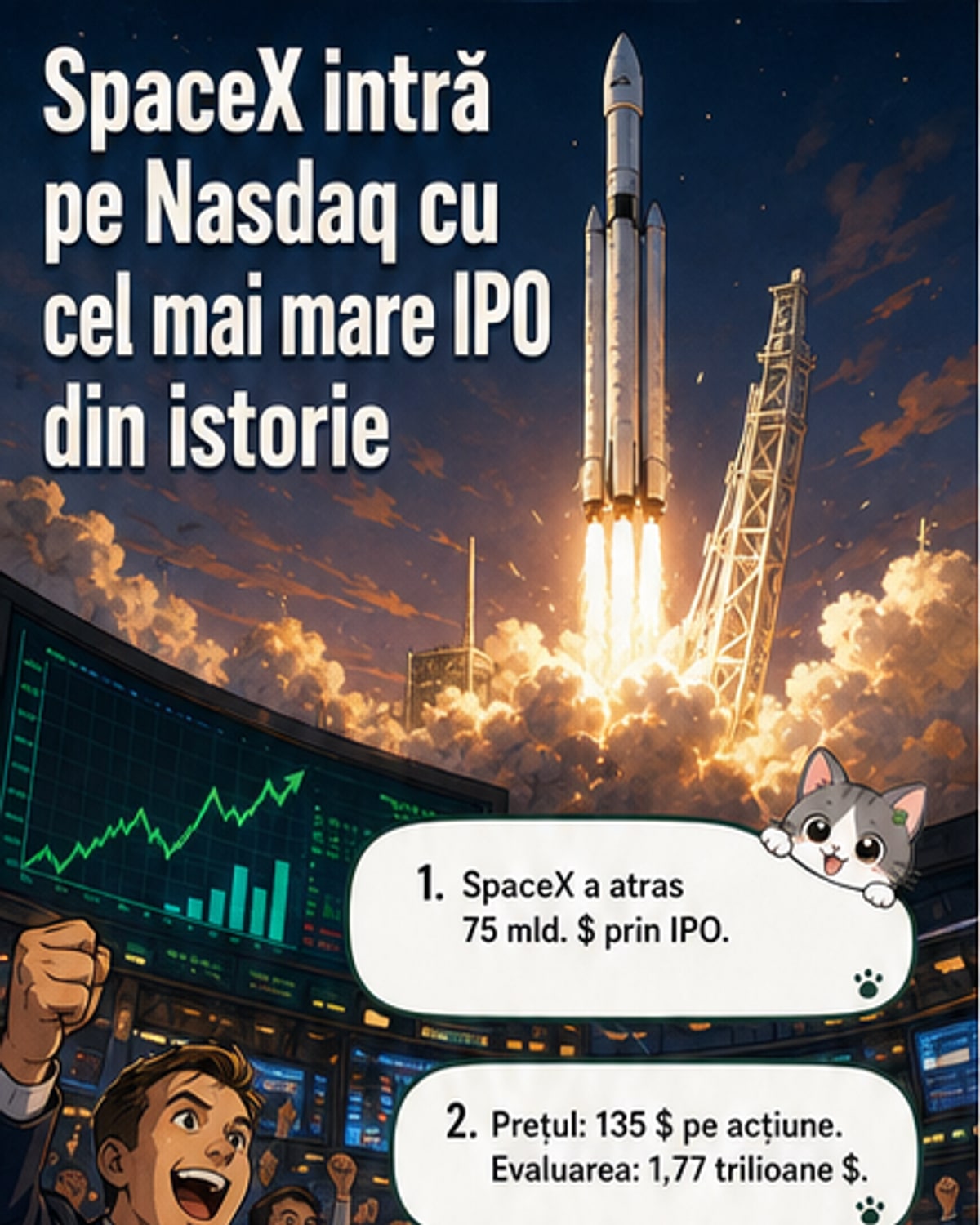 SpaceX lansează cel mai mare IPO din istorie