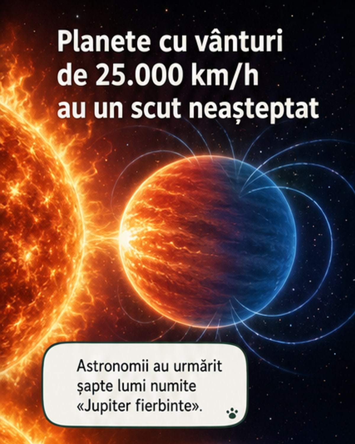 Câmpuri magnetice surprinzător de puternice pe exoplanete