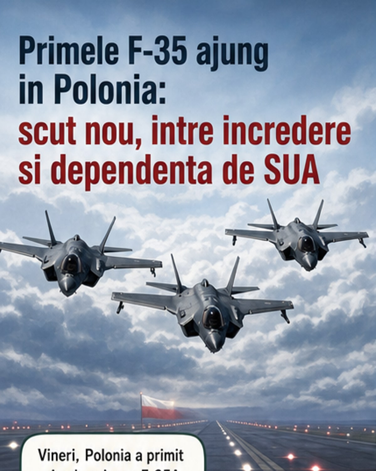Polonia primește primii F-35