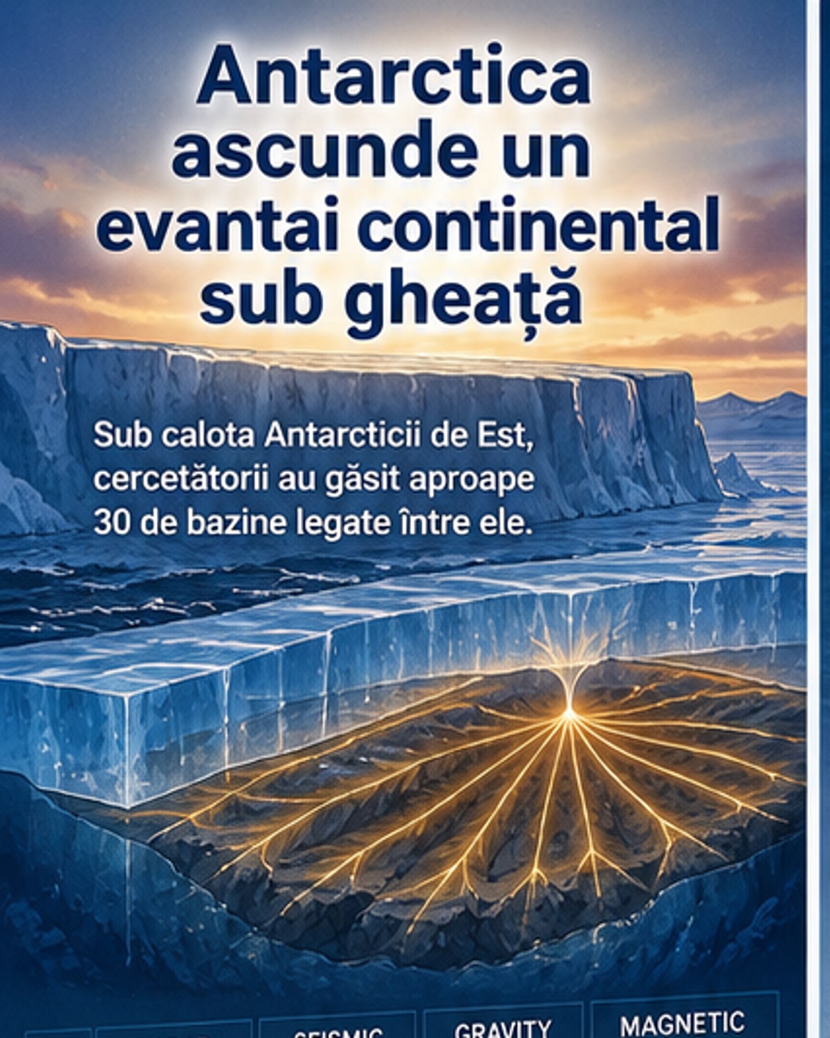 O uriașă structură ascunsă sub Antarctica