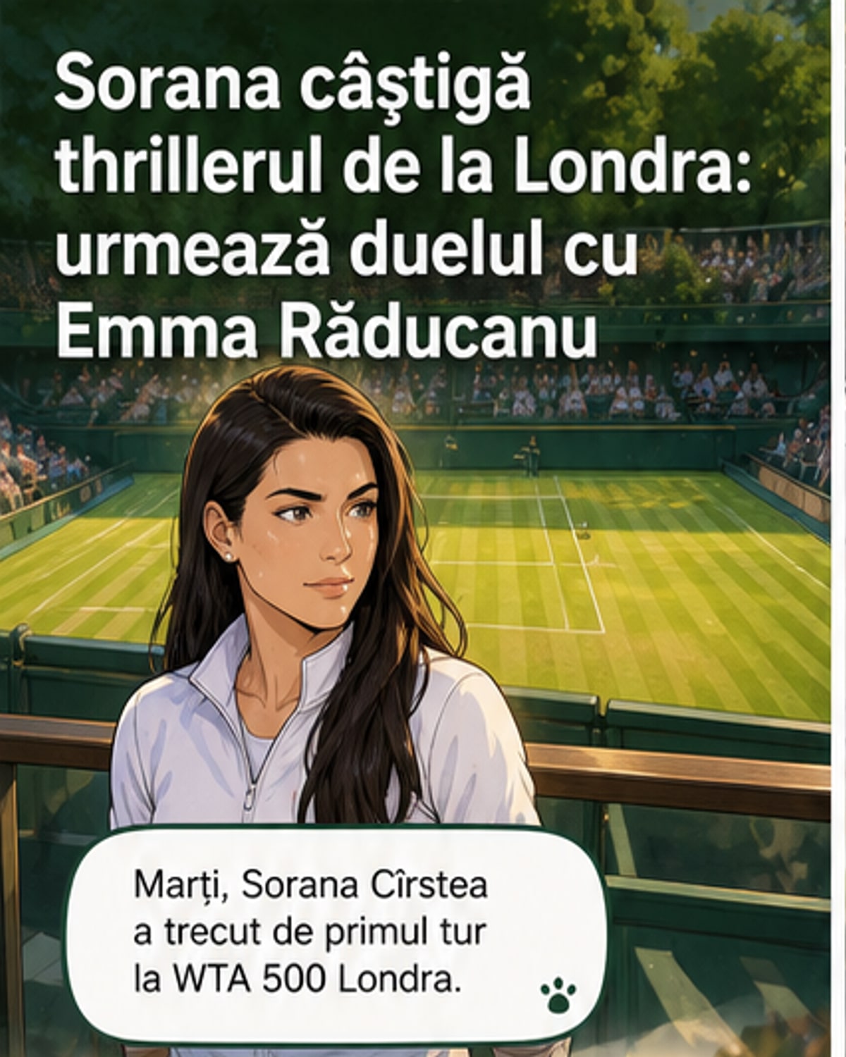 Sorana Cîrstea învinge pe Madison Inglis la turneul WTA 500 de la Londra și merge în următorul tur, unde o va întâlni pe Emma Răducanu.