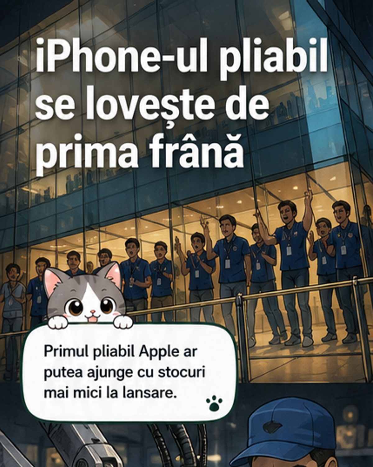 Primul iPhone pliabil întâmpină probleme în producție