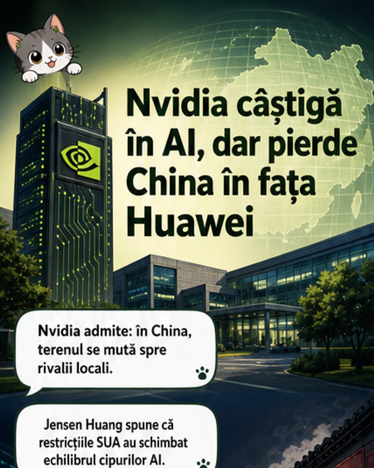 Nvidia recunoaște că pierde teren în China