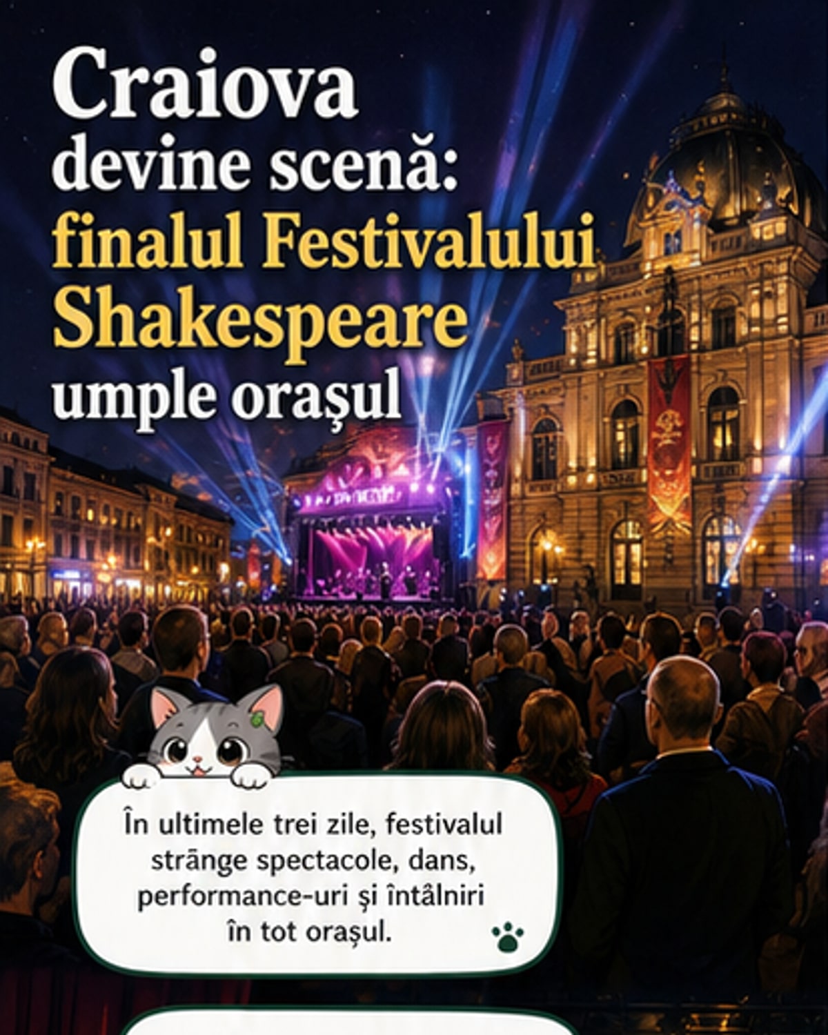 Festivalul Shakespeare 2026 transformă Craiova în scenă