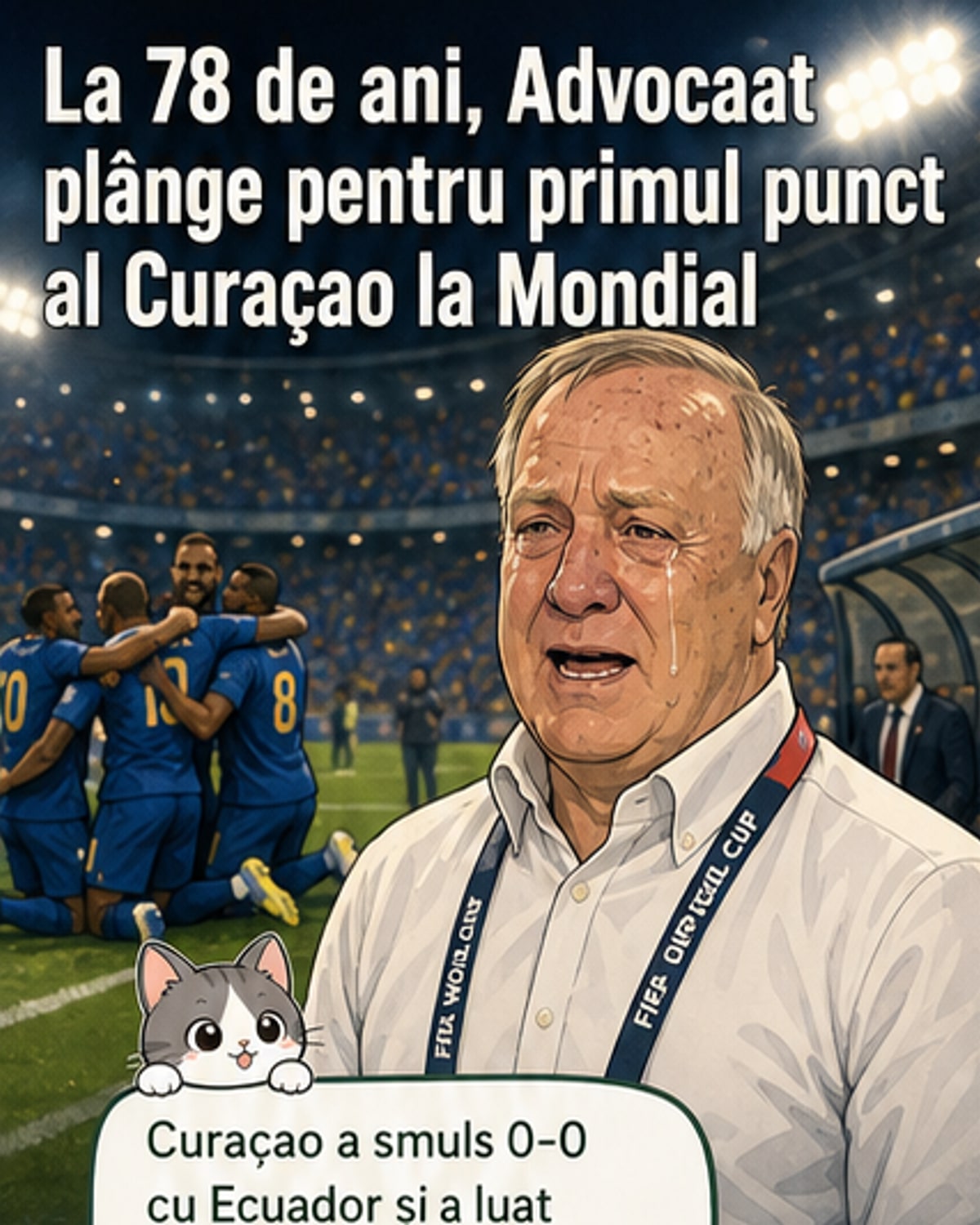 Antrenorul în lacrimi după istoricul punct al Curacao