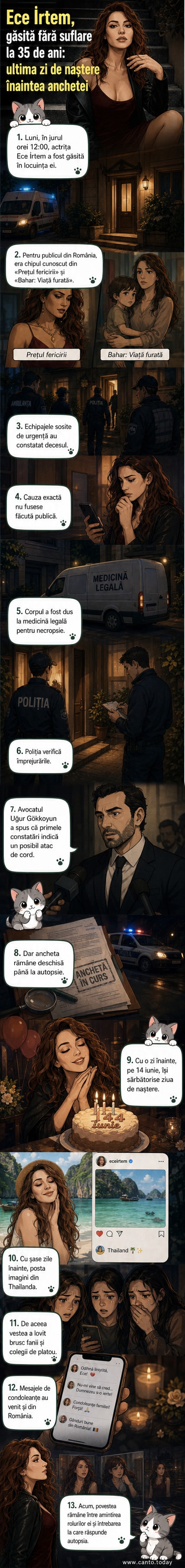 Portret artistic al actriței turce Ece İrtem, cunoscută pentru rolurile din serialele turcești difuzate în România.