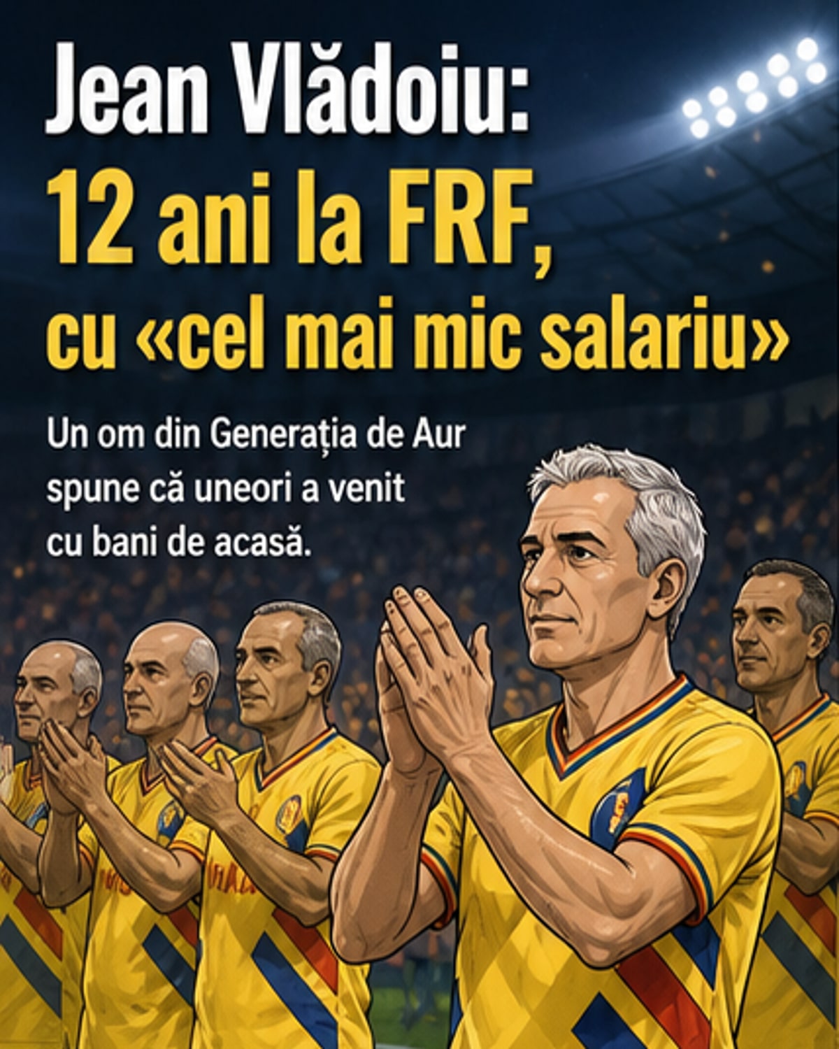 Jean Vlădoiu, fost atacant al echipei naționale, vorbește despre perioada petrecută la FRF cu un salariu minim, susținut de vânzarea proprietăților personale.