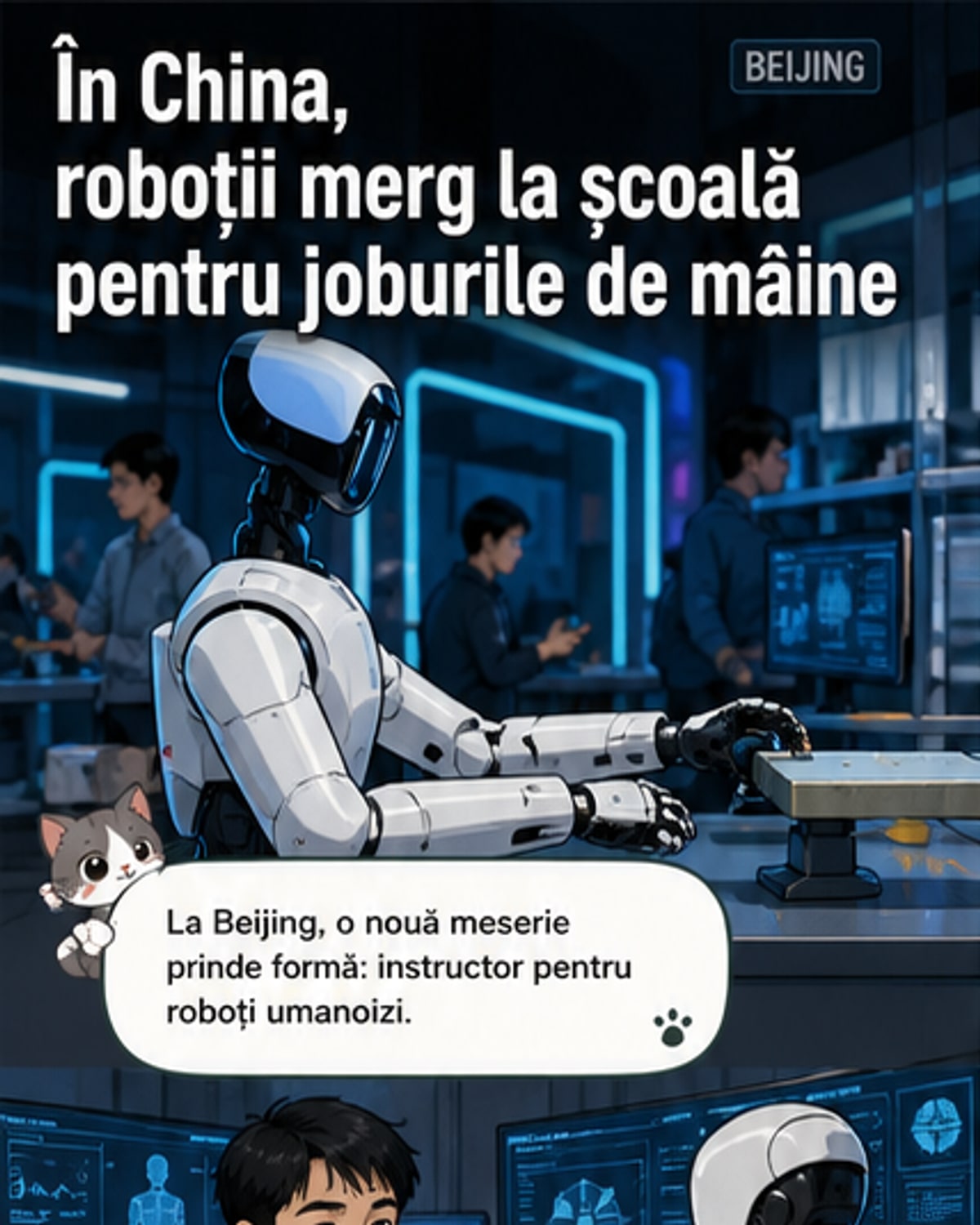 China construiește o școală pentru roboți umanoizi