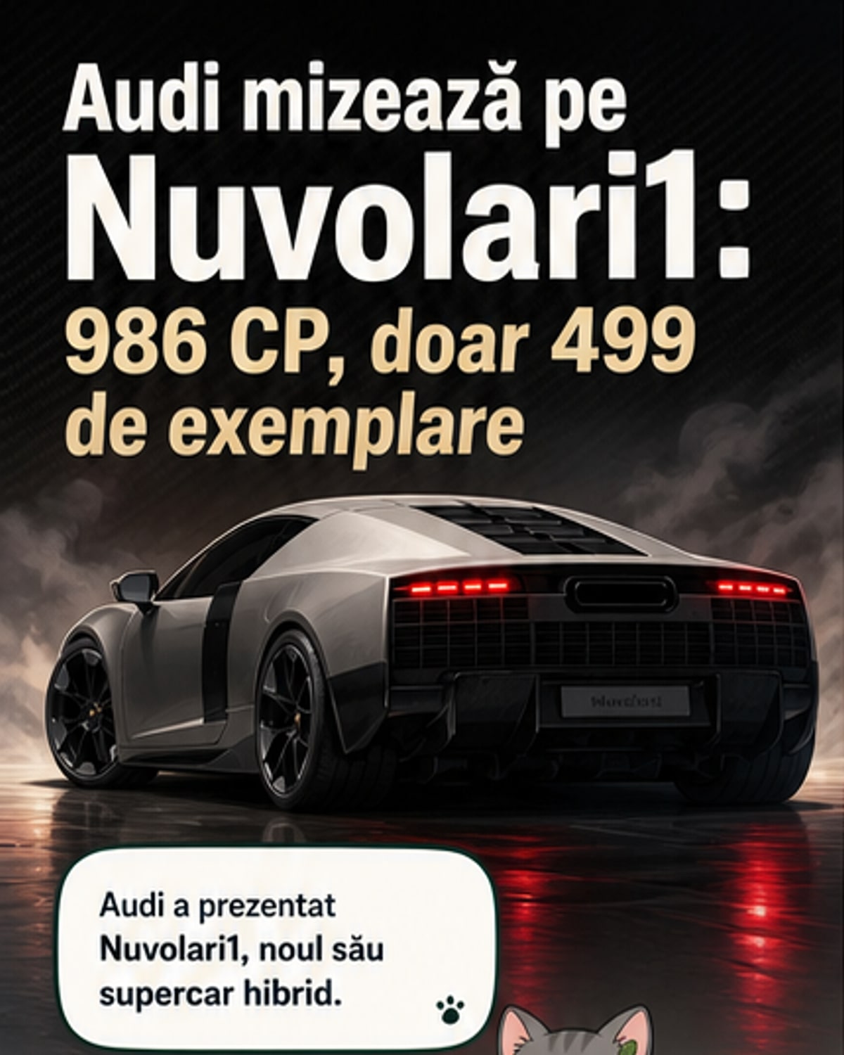 Audi lansează Nuvolari1: 986 CP hibrid