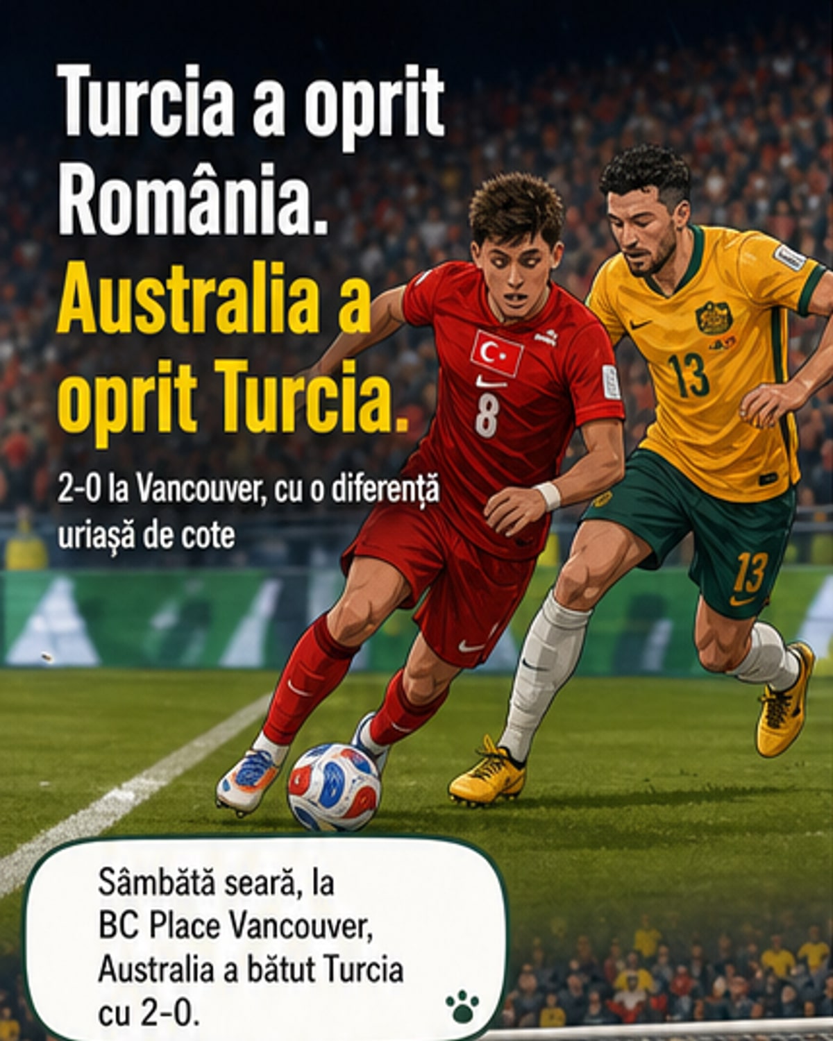 Australienii din ligile inferioare au învins Turcia