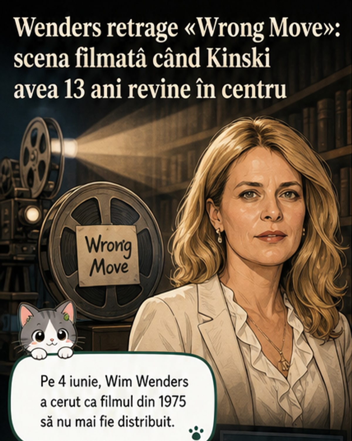 Wenders retrage un film din 1975 cu Kinski minoră