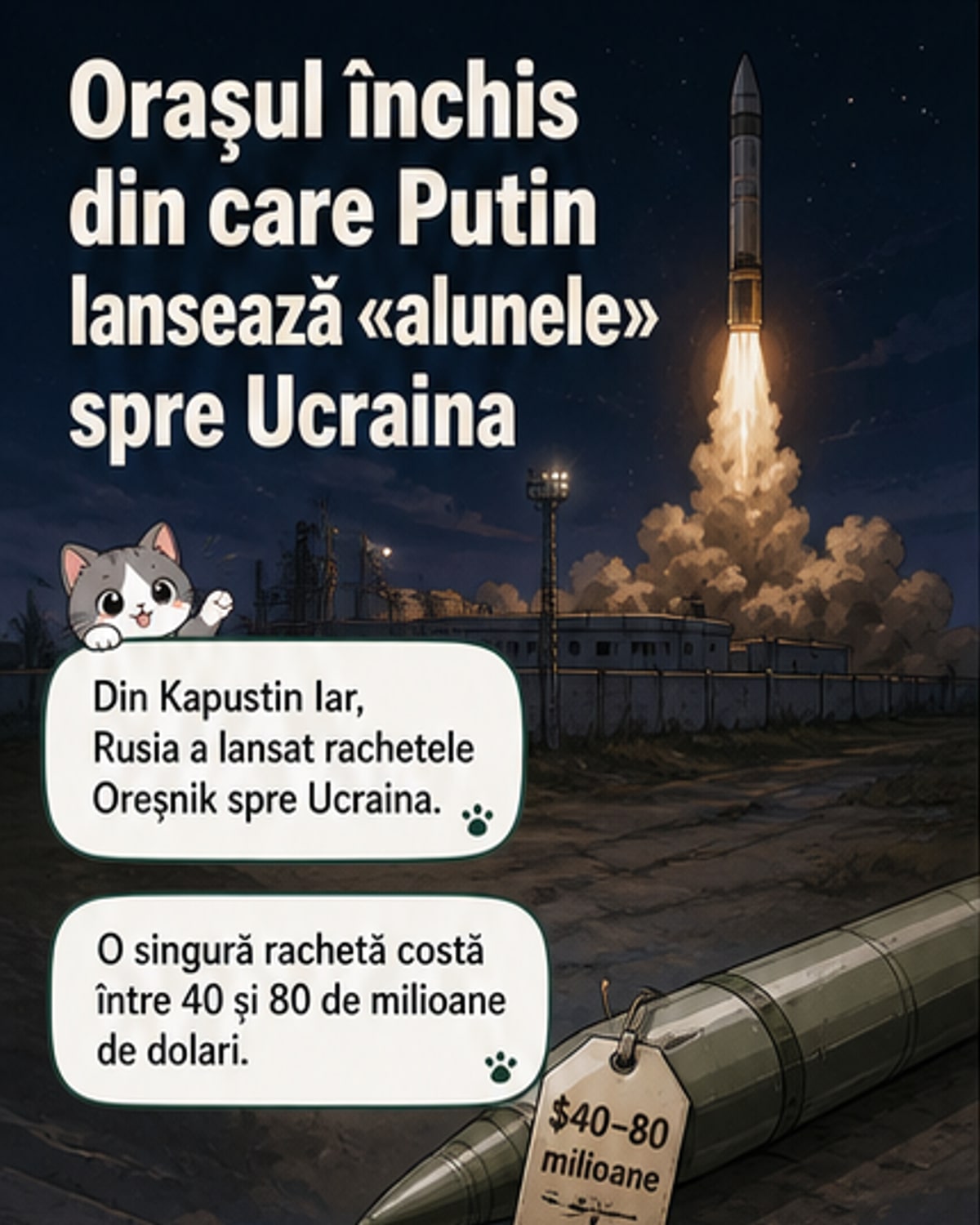 Rachetele „alun” lansate dintr-un oraș închis