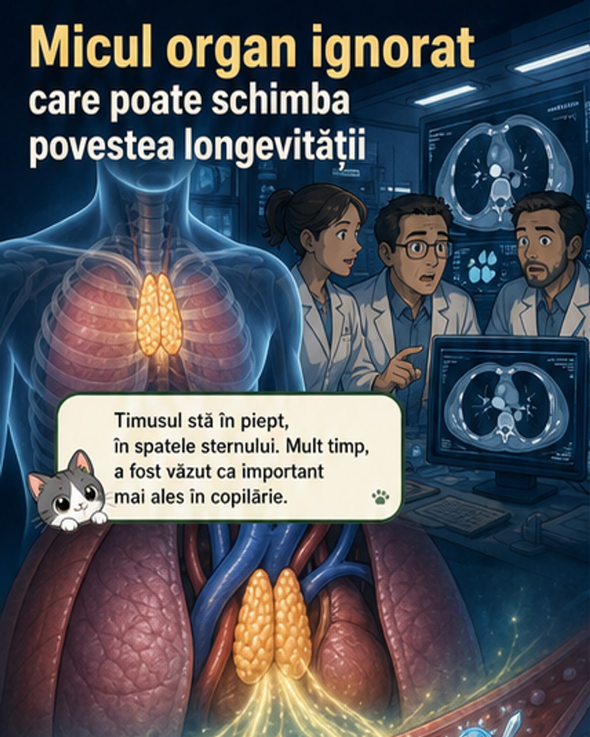 Timusul, organul uitat, cheia longevității?