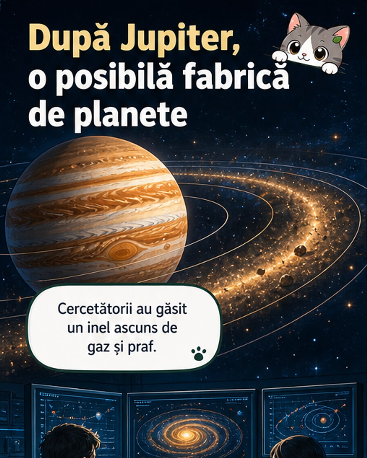 Un inel lângă Jupiter ar fi o 'fabrică de planete'