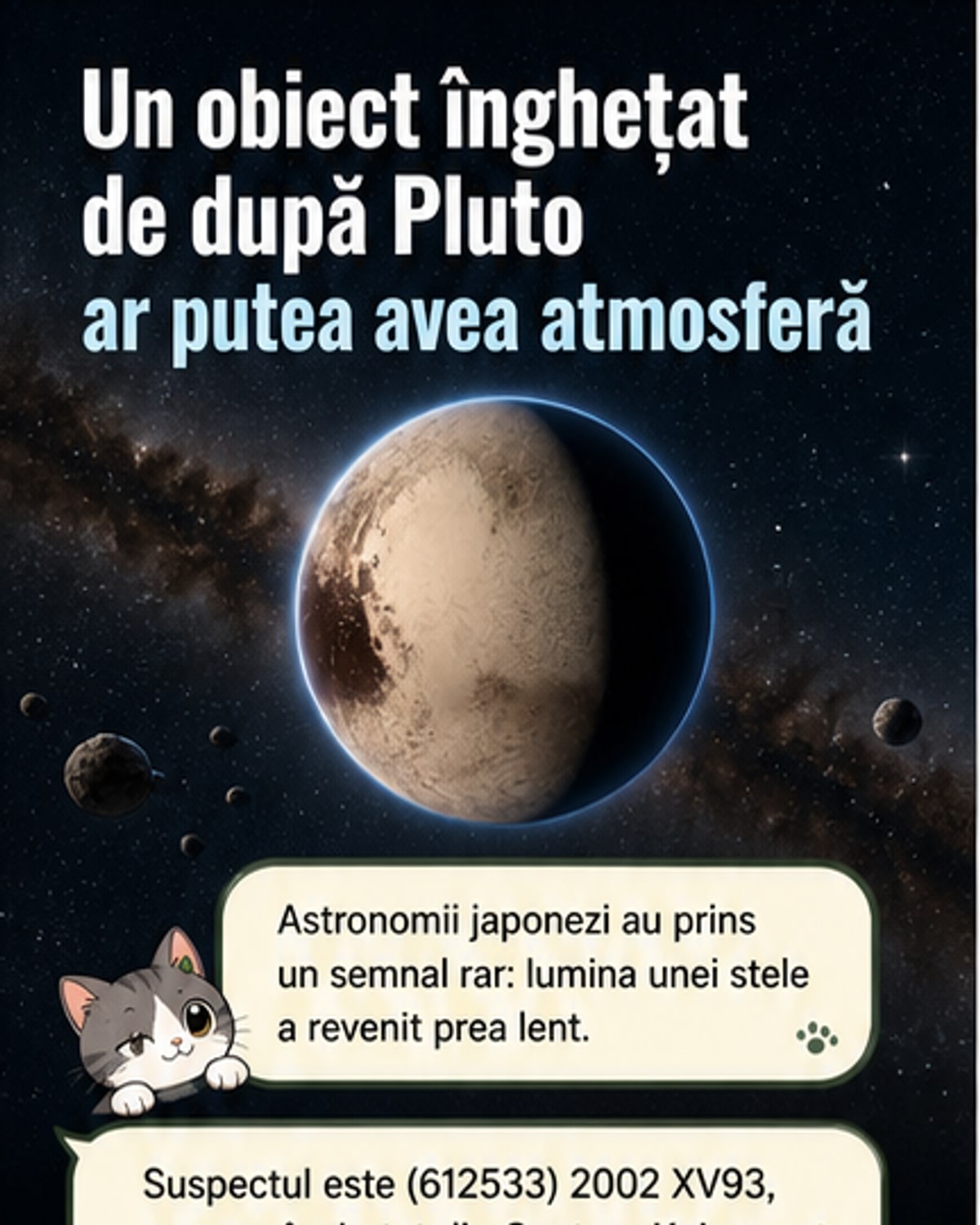 Un corp înghețat din Kuiper are atmosferă?