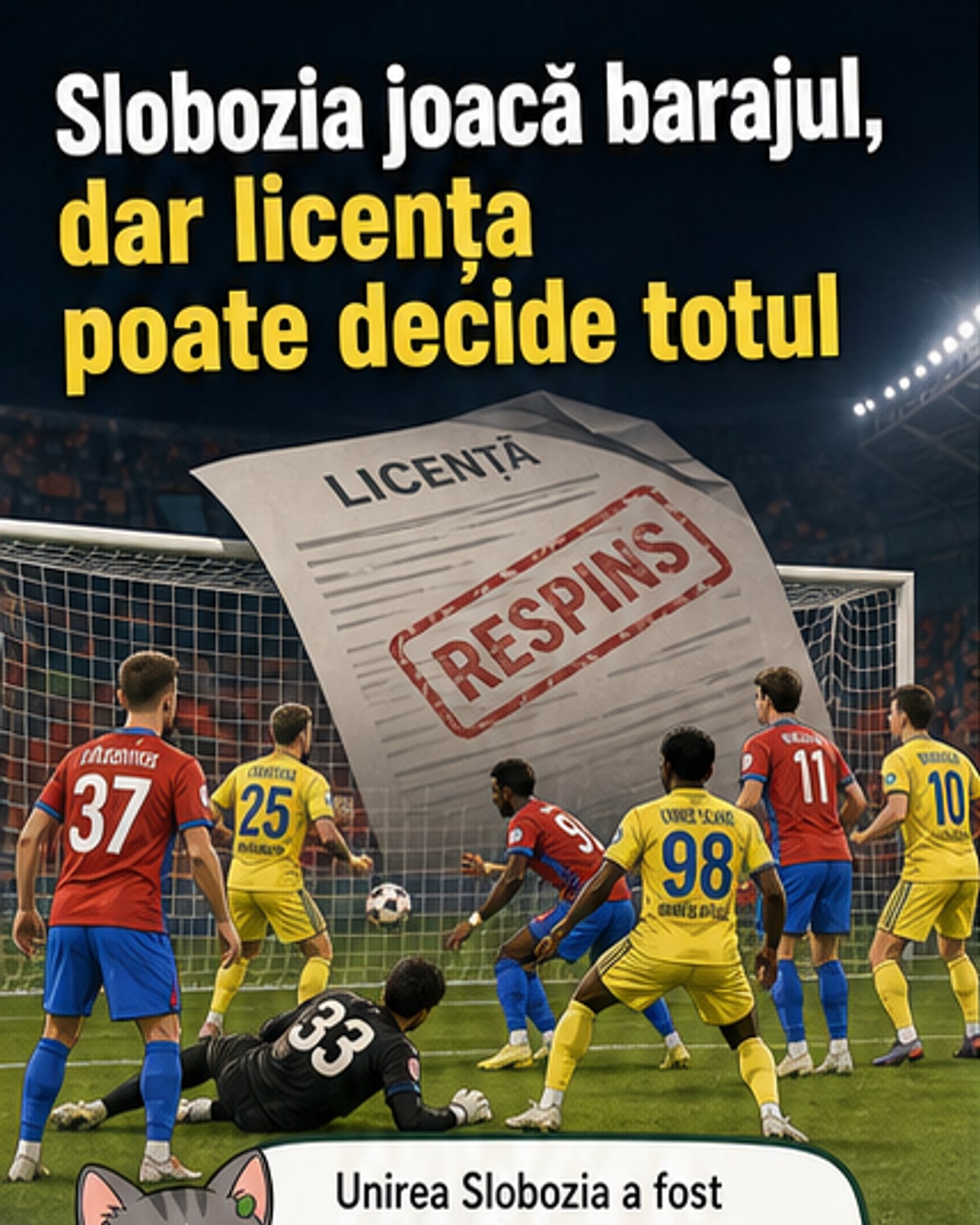 Unirea Slobozia, eliminată din Superligă?