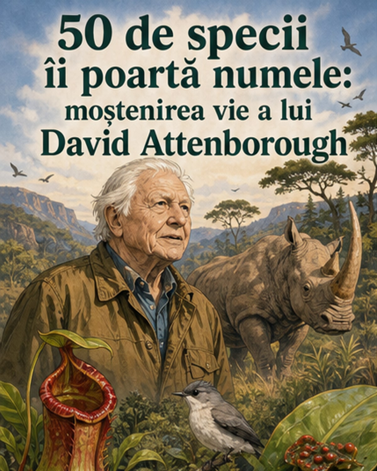 50 de specii îi poartă numele