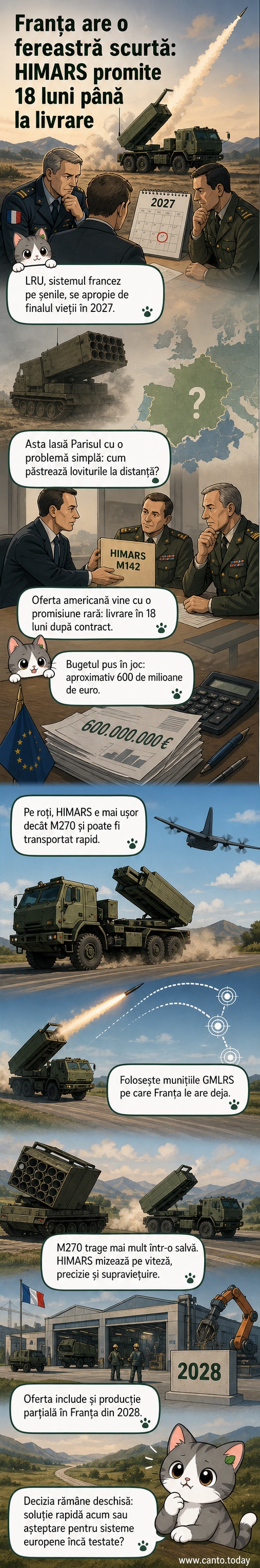 Un lansator HIMARS M142 în acțiune în Estonia, cu o rachetă în zbor, într-un peisaj deschis.