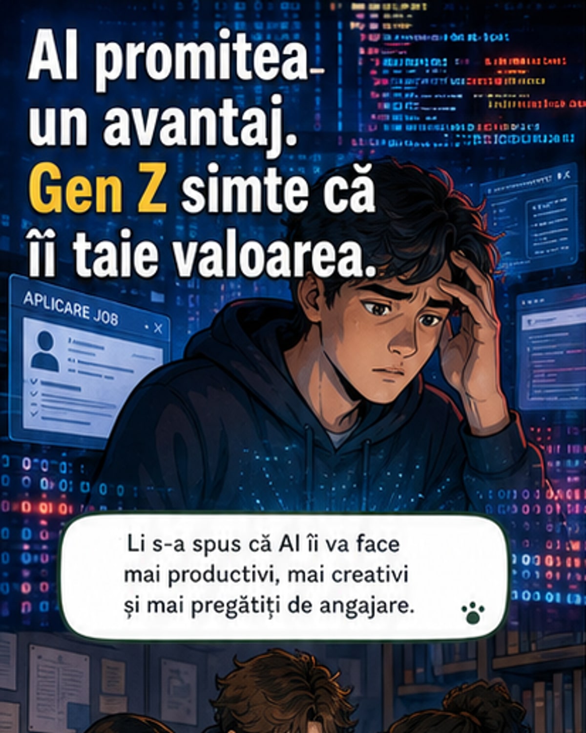 Tinerii văd AI-ul ca o amenințare