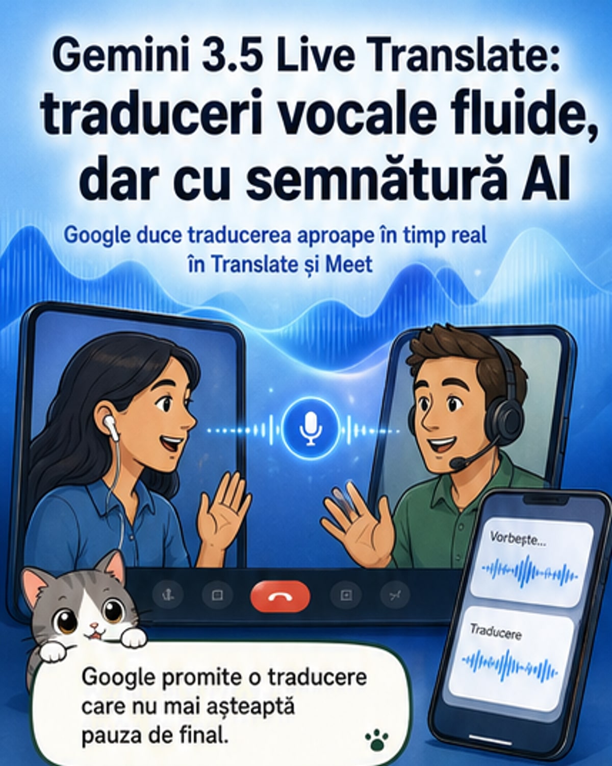 Google lansează AI pentru traduceri vocale în timp real