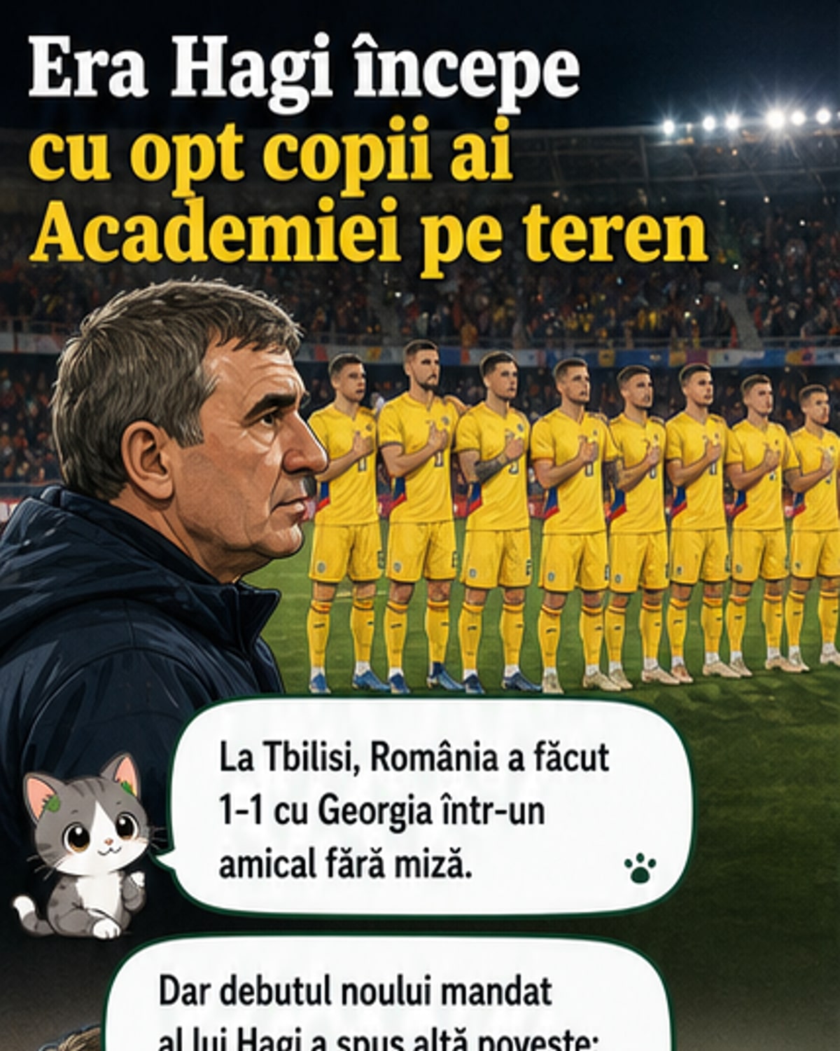 8 jucători din Academia Hagi în echipa României