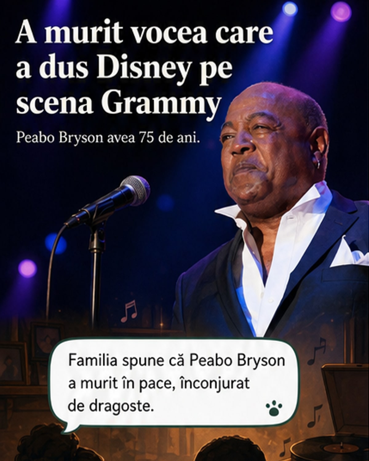A murit vocea din „Beauty and the Beast”